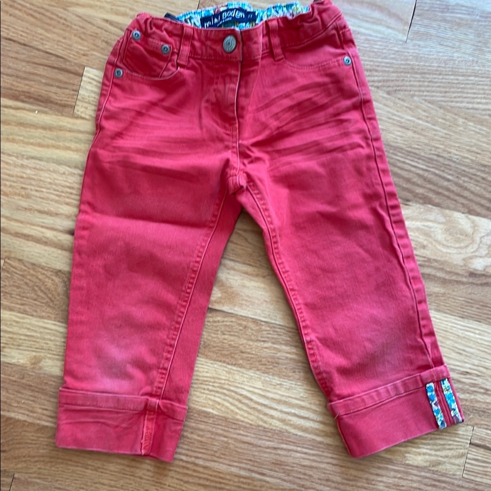 Mini Boden Red Girls' Jeans